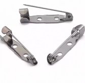 5 Brochespelden Gun- Sieraden maken- 2.5 cm- Metaal