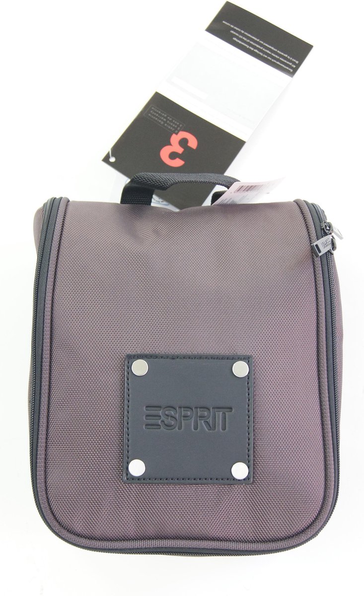voor de hand liggend Benadering de begeleiding Esprit Silence brown cosmetic bag flat | bol.com