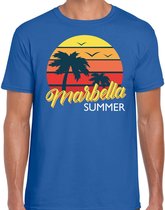 Marbella zomer t-shirt / shirt Marbella summer voor heren - blauw - Marbella beach party outfit / vakantie kleding /  strandfeest shirt S