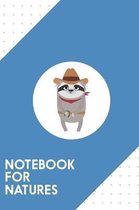 Notebook for Natures: Dotted Journal with Wild West Sloth Cowboy Design - Cool Gift for a friend or family who loves animal presents! - 6x9''