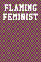 Flaming Feminist: Guitar Tab Notebook 6''x9'' 120 Pages