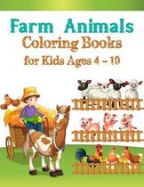 Farm animals coloring books for kids Ages 4-10