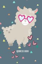 Llama glitter Address Book