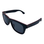 5one® wayfarer 2.0 Black/Red - houten Zonnebril -  Grijze lens