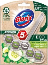 Glorix - Ecopack toiletblok - cucumber & fresh leaves - 100% recycled & recyclable - power 5