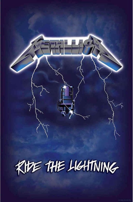 Metallica Textiel Poster Flag - Ride The Lightning Multicolours