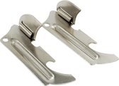 Highlander Blikken-/flesopeners 6 X 2 X 0,5 Cm Staal Zilver 2 Stuks