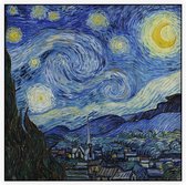 De sterrennacht, Vincent van Gogh - Foto op Akoestisch paneel - 120 x 120 cm