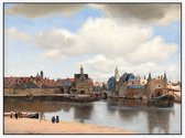 Gezicht op Delft, Johannes Vermeer - Foto op Akoestisch paneel - 160 x 120 cm