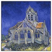 De kerk van Auvers sur Oise, Vincent van Gogh - Foto op Akoestisch paneel - 80 x 80 cm