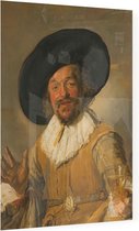 De vrolijke drinker, Frans Hals - Foto op Plexiglas - 30 x 40 cm
