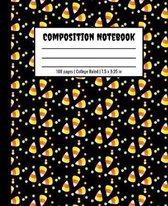 Halloween Candy Corn Composition Notebook: 108 pages College Ruled 7.5 x 9.25 inches
