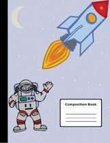 Space Walk Composition Notebook, College Ruled - 100 sheets / 200 pages, 9.75'' x
