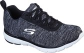 Skechers Flex Appeal 3.0 - Jer'See Dames Sneakers - Black/Grey - Maat 38