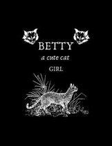 BETTY a cute cat girl: Sketch Book: 8.5  X 11 , Personalized Artist Sketchbook