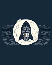 I Love You to the Moon and Back  Space-Themed Moon and Rocket Baby Shower Guest Book