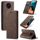 CASEME - Xiaomi Poco F2 Pro Retro Wallet Case - Koffie