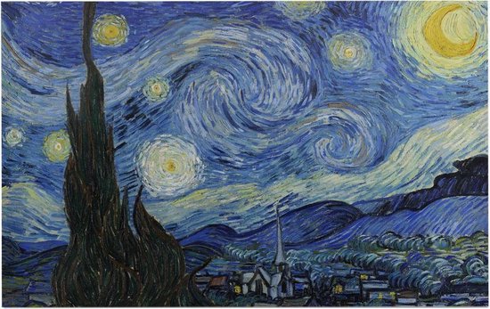 De sterrennacht, Vincent van Gogh - Foto op Forex - 45 x 30 cm | bol.com