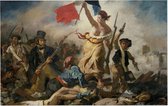 De vrijheid leidt het volk, Eugène Delacroix - Foto op Forex - 150 x 100 cm