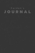 Kai's Journal: Manly Personalized Diary / Notebook / Journal/ Greetings / Appreciation Quote Gift (6 x 9 - 110 Blank Lined Pages)