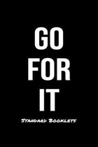 Go For It Standard Booklets: A softcover fitness tracker to record five exercises for five days worth of workouts.