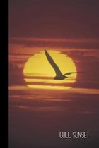 gull sunset: small lined Seagull Notebook / Travel Journal to write in (6'' x 9'') 120 pages