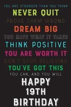 You Are Stronger Than You Think Never Quit Prove Them Wrong Dream Big You Have What It Takes Think Positive You Are Worth It Dont Stop Believing You'v