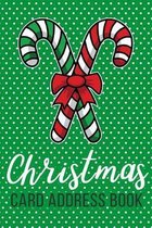 Christmas Card Address Book: Candy Cane Holidays 6x9 Address Book & Christmas Card Tracker