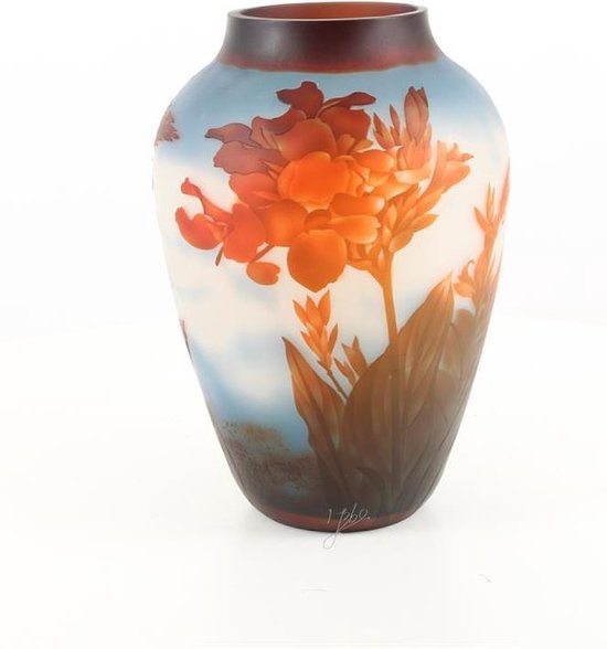 Fascineren kleermaker samenwerken 23,3 x 33,2 cm - Vaas - Glazen Vaas Rode bloemen - Mooie vaas Natuur |  bol.com