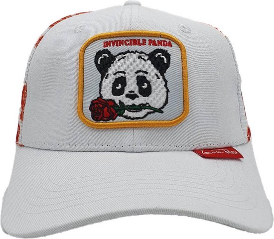 Lauren Rose - Panda Rose - Trucker Snapback Pet - One Size - Wit