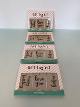 Cadeauversiering gift tags met leuke teksten (divers) - set van 4 keer 18 stuks (roze)