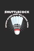 Shuttlecock: 6x9 Badminton - dotgrid - dot grid paper - notebook - notes