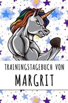 Trainingstagebuch von Margrit: Personalisierter Tagesplaner für dein Fitness- und Krafttraining im Fitnessstudio oder Zuhause