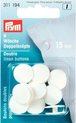 Prym Slopenknopen 15mm  9 stuks wit 311 194