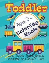 Cars, Trucks and Planes Coloring Book For Toddlers