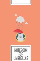 Notebook for Umbrellas: Lined Journal with Polar Bear in the Rain Design - Cool Gift for a friend or family who loves season presents! - 6x9''
