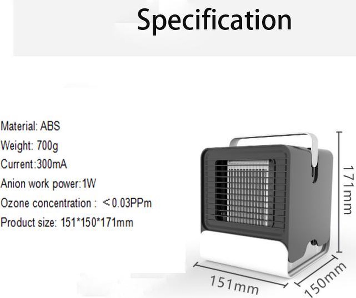 Generatie Mini Airconditioner Filter Core Thuis De... – Grandado