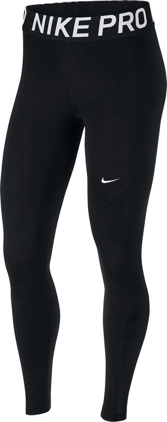 Nike Nk Pro Dames Sportlegging - Black/White - Maat S