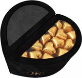 Chocolade box Mary J zwart goud - Ruim assortiment aan Luxe & Handgemaakte cadeaus - Verras op een speciale manier - 2 jaar houdbare rozen!