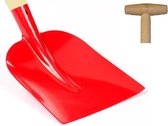 Betonschop - Profline - No 3 - rood gehard met blad maat 250x250 mm en 100cm essen T-steel - Art.Nr. 15062
