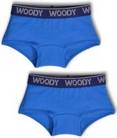Woody Meisjes duopack shorts – fel blauw – 191-1-SHO-Z/851 – maat 92