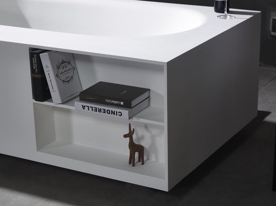 Baignoire autoportante Mawialux  | Surface Solid | 180x100 cm | Blanc mat | ML-100-VBMG- MW
