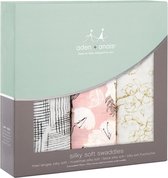 ADEN + ANAIS BAMBOO SWADDLE 3-PACK PRETTY PETALS