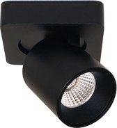 Plafondlamp Laguna 1L Zwart - LED 6W 2700K 540lm - IP20 - Dimbaar > spots verlichting led zwart | opbouwspot led zwart | plafondlamp zwart | spotje led zwart | led lamp zwart | des