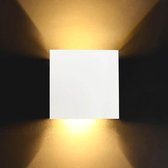 SensaHome Cube - Moderne LED Wandlamp voor Buiten en Binnen - Design Buitenverlichting - IP65 Waterdicht - Warm Wit (3500K) - Wit