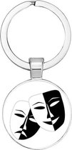 Akyol - maskers Sleutelhanger - Maskers - masker of Venetië liefhebbers - masker - maskers - Venetië - 2,5 x 2,5 CM