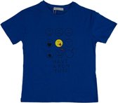La Pèra Blauw Smiley T-Shirt 100% Katoen Dames - Maat L