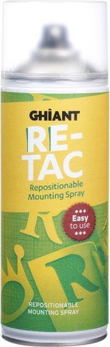 Lijmspray ghiant high-tac re-positioneerbaar 400ml | Spuitbus a 400 milliliter