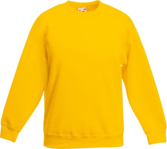 Fruit of the Loom - Kinder Classic Set-In Sweater - Geel - 152-164