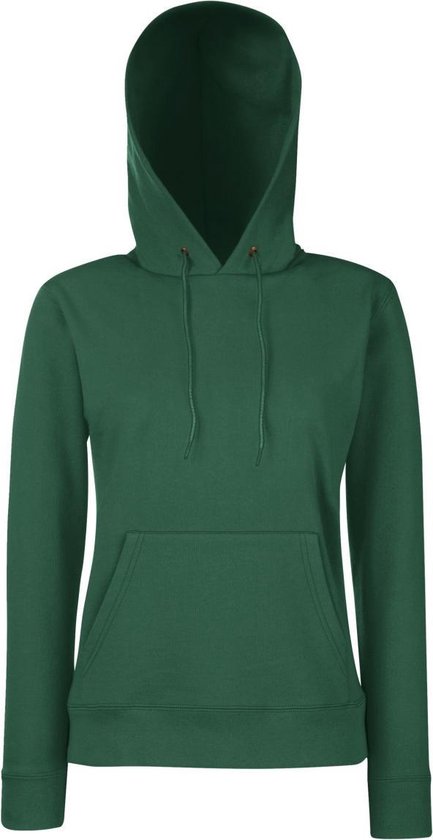 Fruit of the Loom - Lady-Fit Classic Hoodie - Donkergroen - S